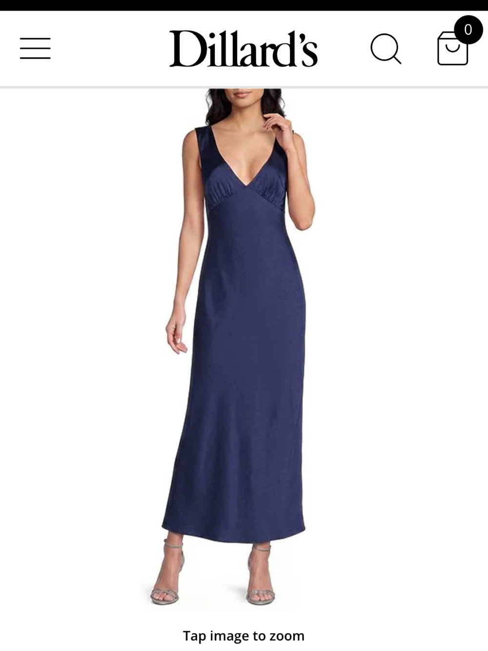 Sleeveless V-Neck Maxi Dress in Navy